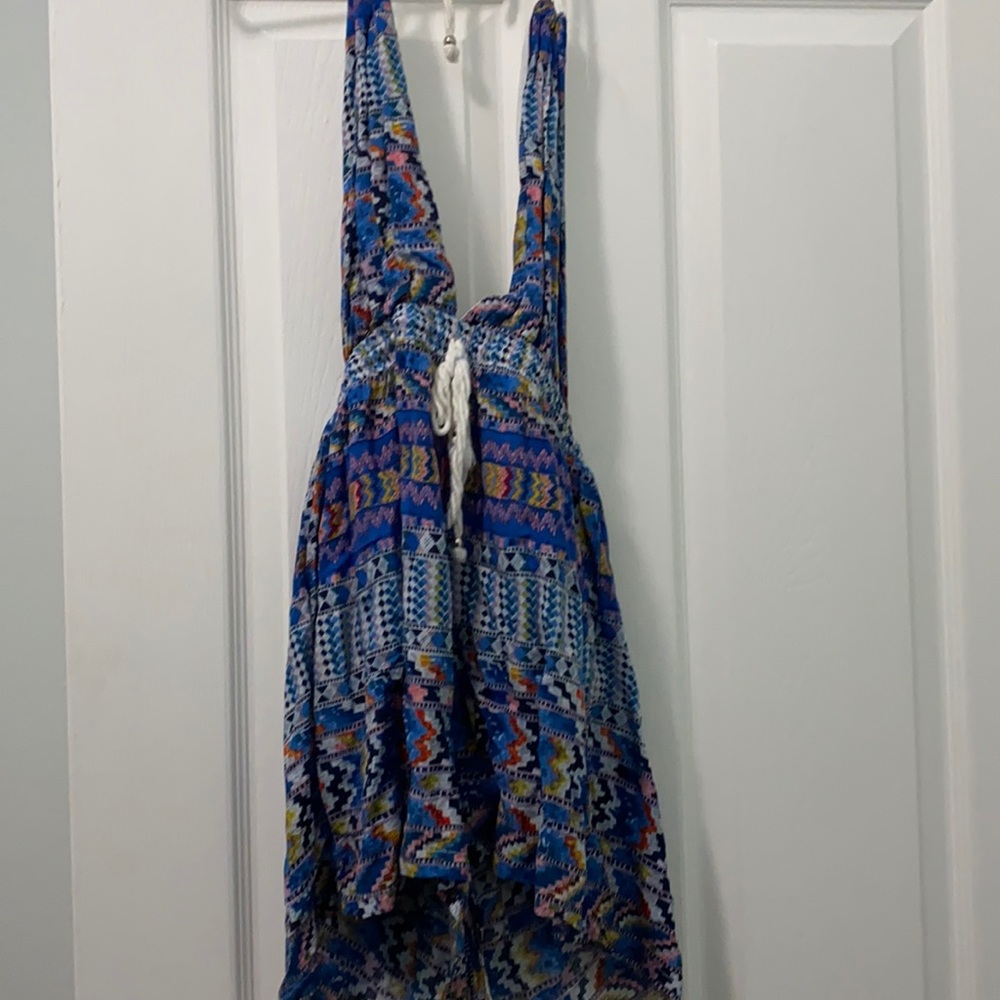 Colorful romper with open back